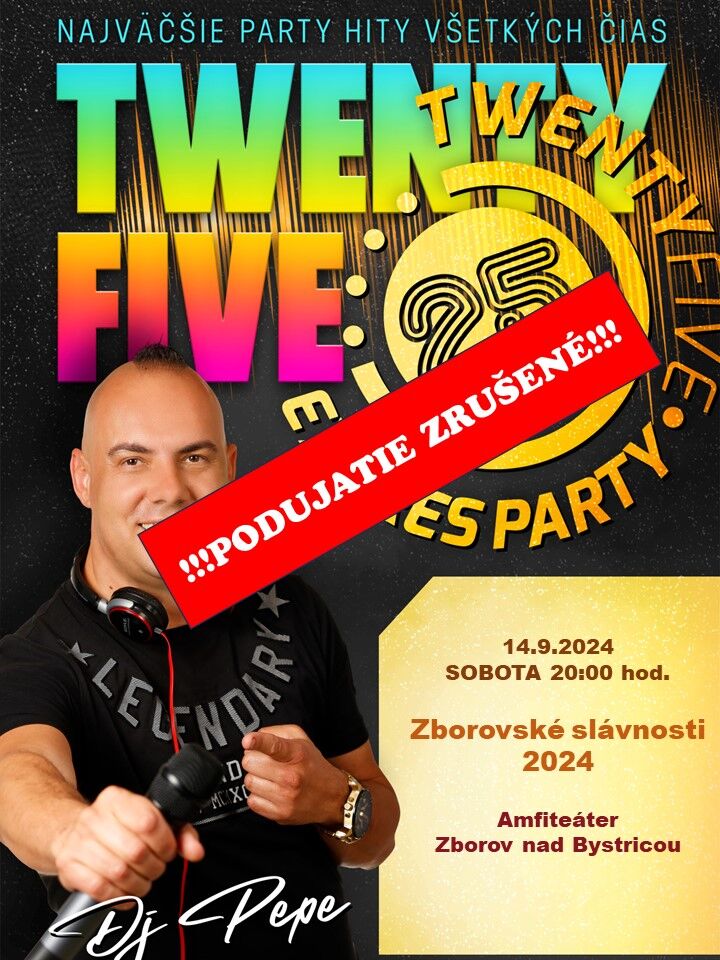 Plagát Twentyfive expres party zrušené