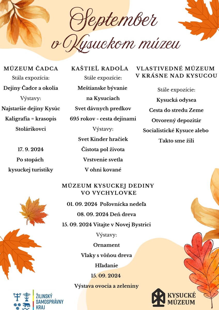 September v Kysuckom múzeu program