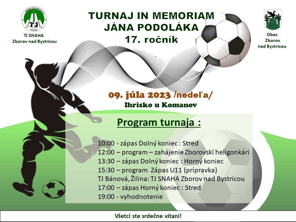 Plagát Futbalový turnaj
