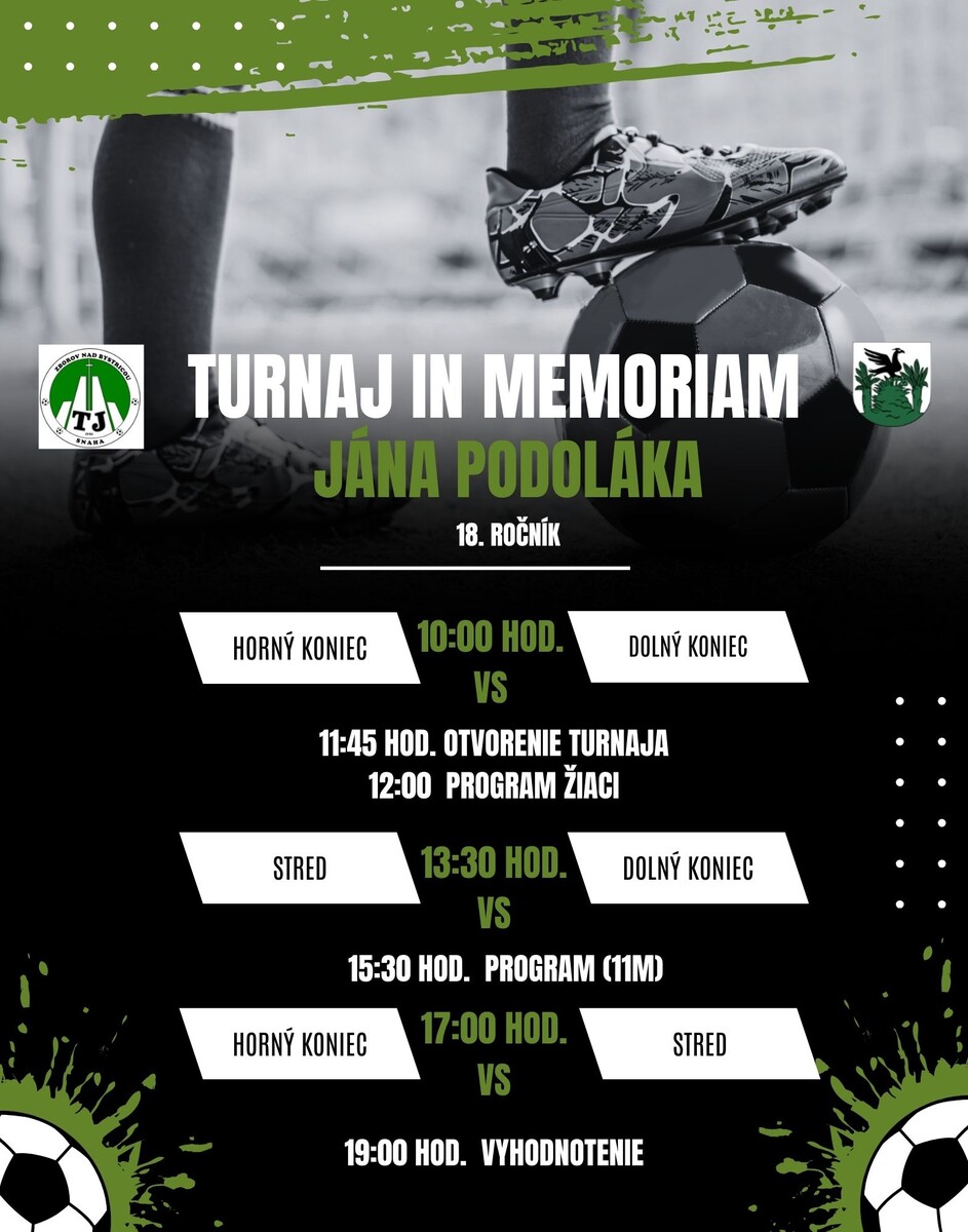 Plagát Futbalový turnaj