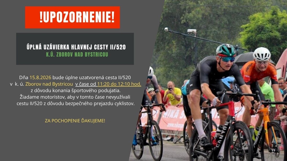 Uzávierka hlavnej cesty