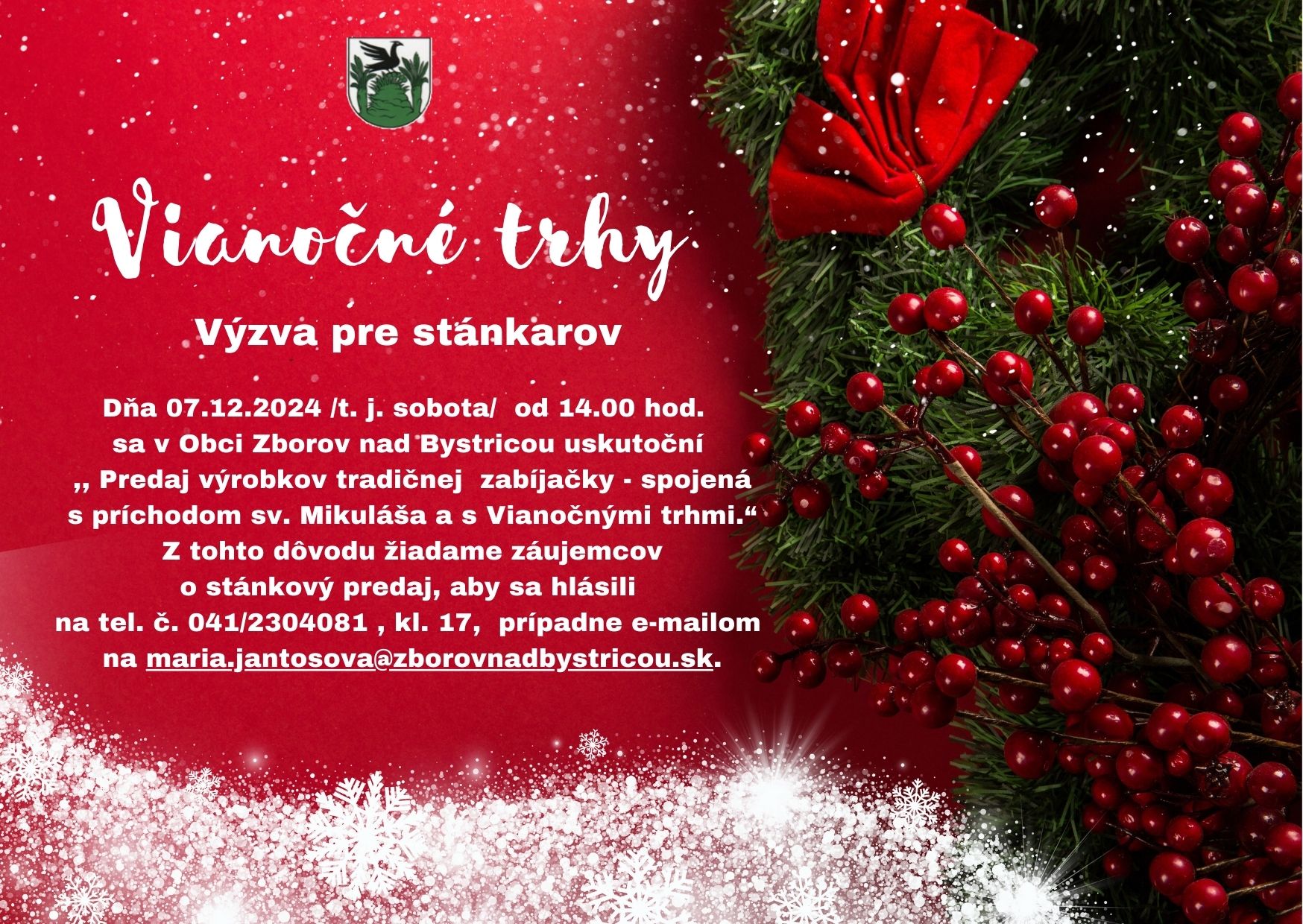 Výzva pre stánkarov Mikuláš 2024