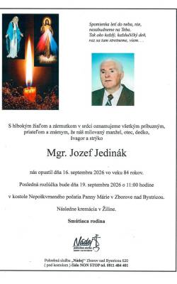 Parte Mgr. Jozef Jedinák