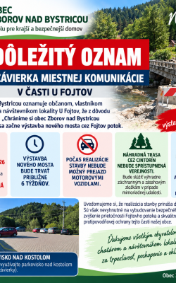 Uzávierka cesty do Fojtov