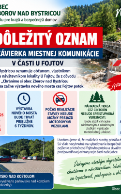 Uzávierka cesty u Fojtov
