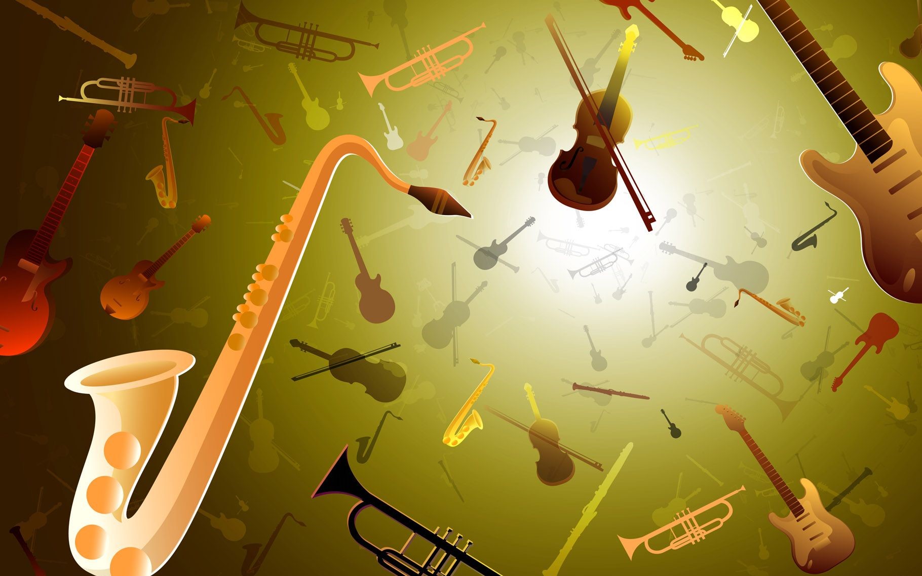 hudobne nastroje gitara husle trubka trombon 213832