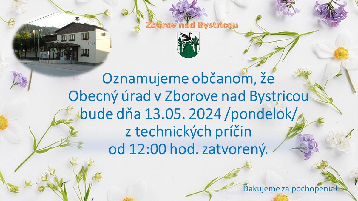 ou zatvorený počas Veľkej noci