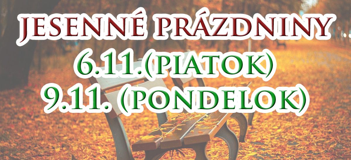 jesenne prazdniny 2020