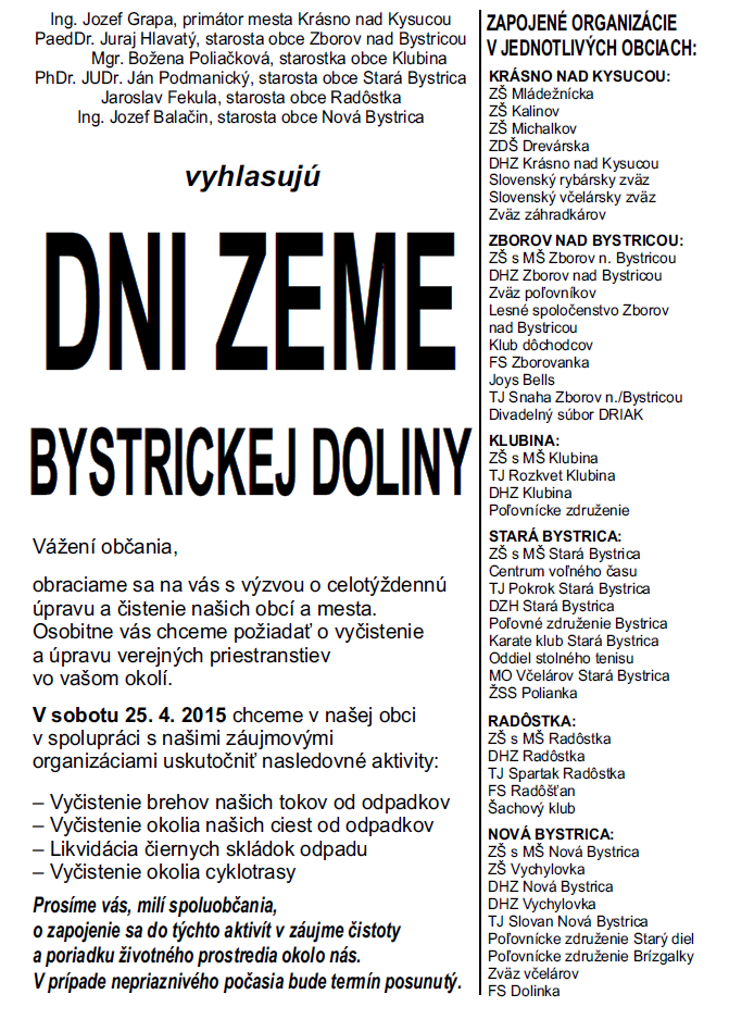 Plagat Dni Zeme 2015