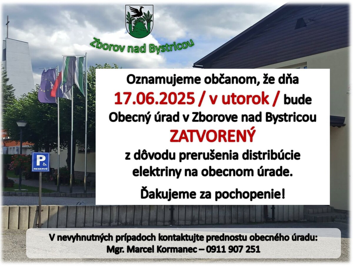 úrad zatvorený 17062025
